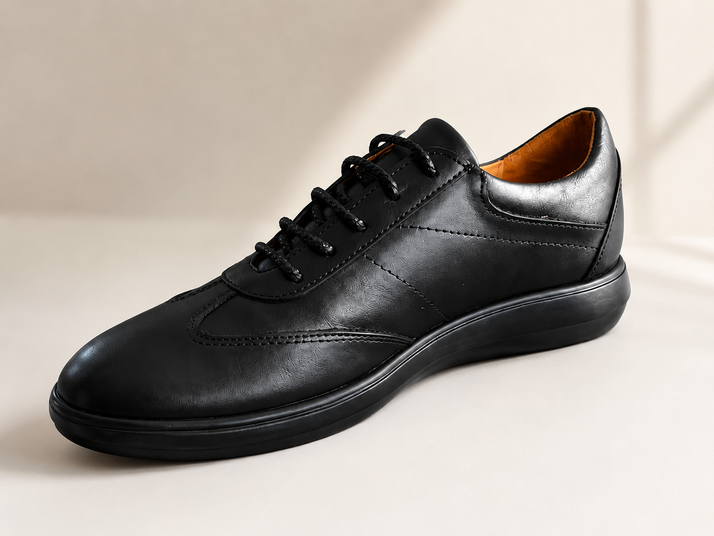 Ahram Classic Leather Lace-Up — Black