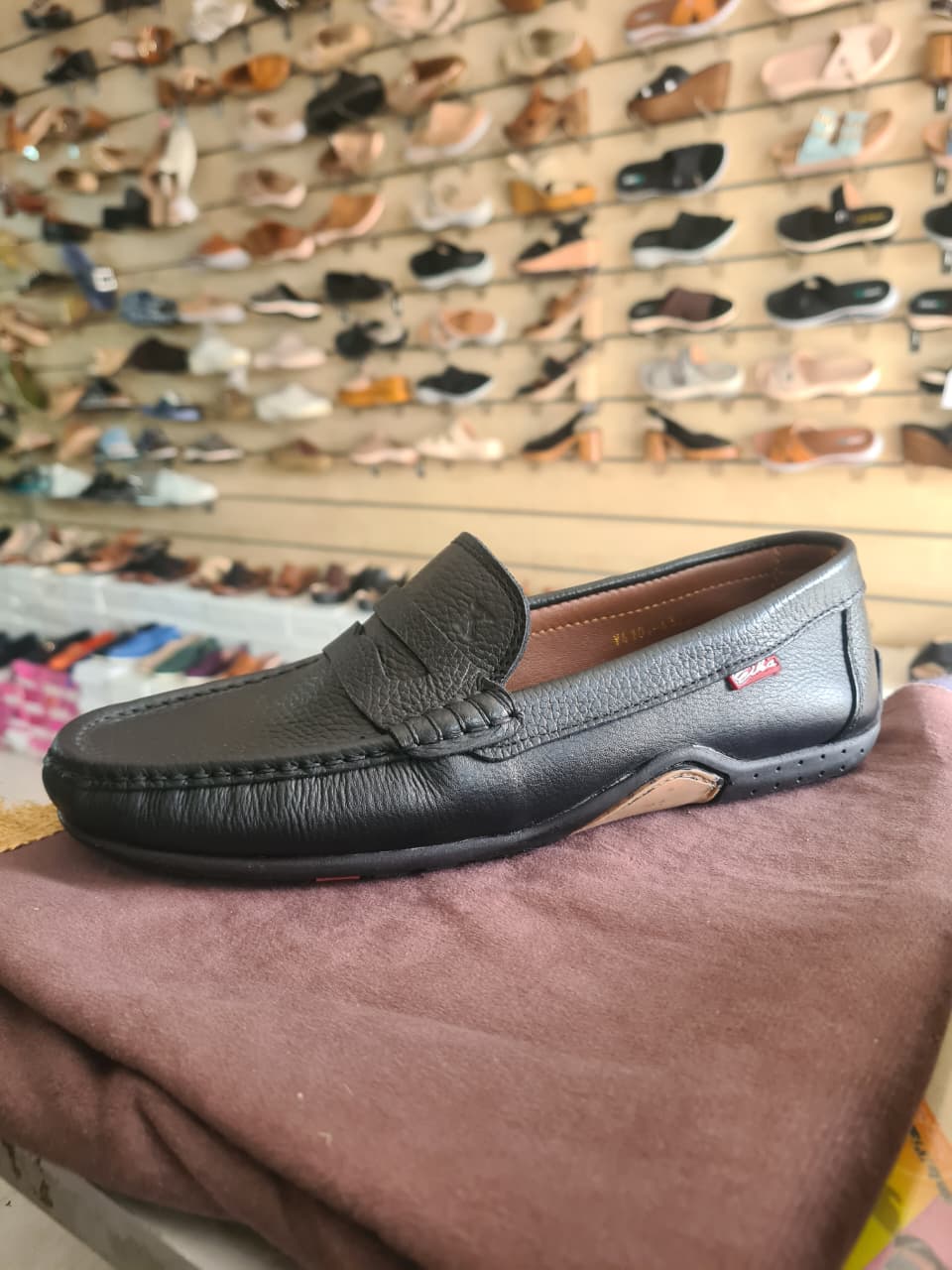 Classic Textured Leather Penny Loafers