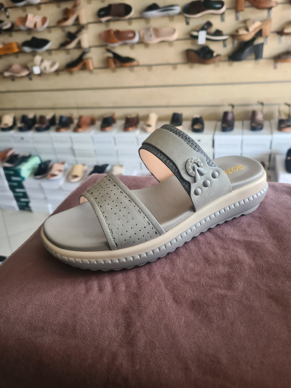 Women’s Beige Double-Strap Comfort Sandals