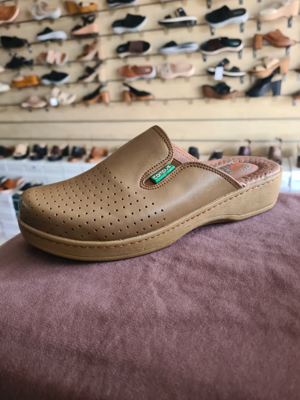 Women’s Brown Comfort Wedge Clogs