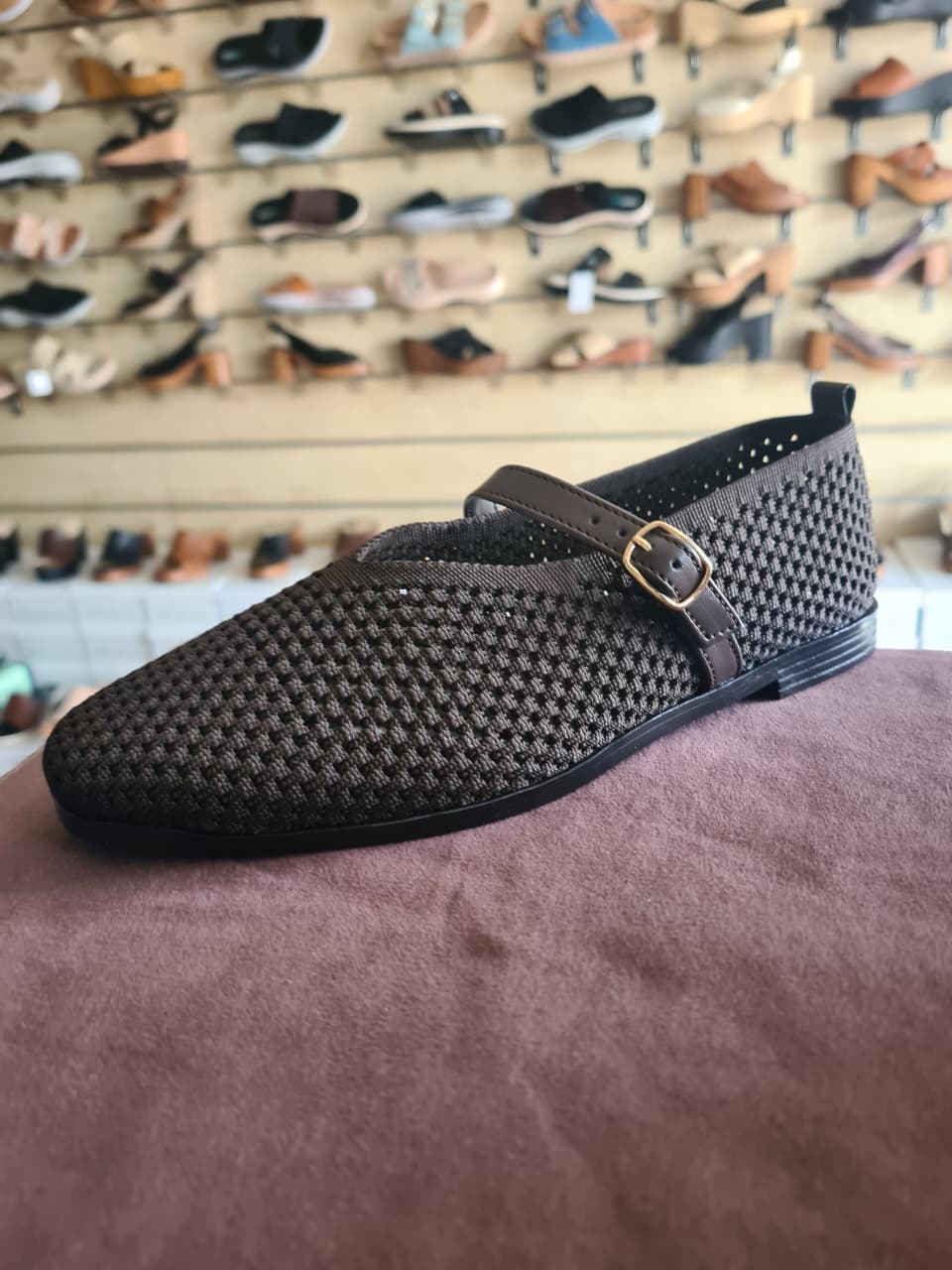 Women's Woven Mesh Mary Jane Flats