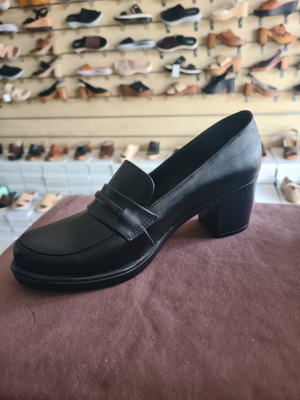 Women's Block Heel Penny Loafers