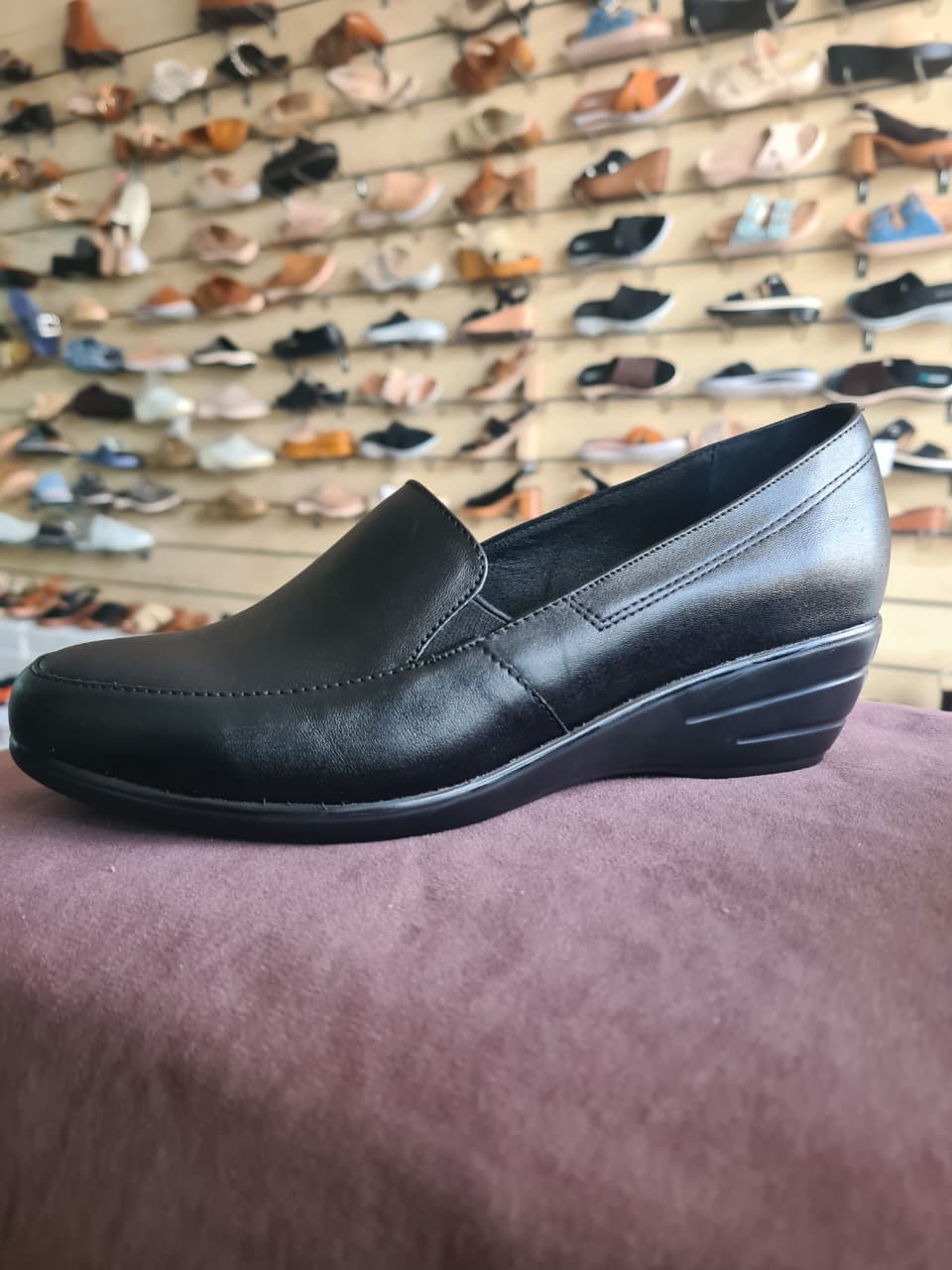 Women’s Slip-On Low-Wedge Work Shoes